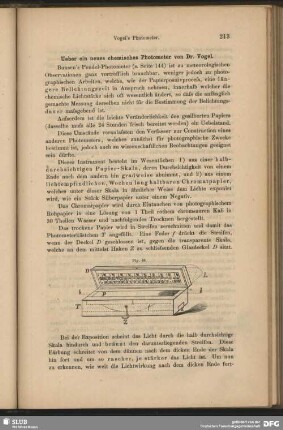 Ueber ein neues chemisches Photometer von Dr. Vogel