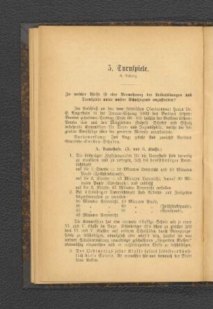 5. Turnspiele.