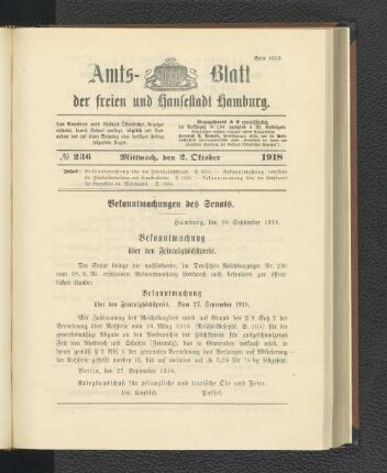 No. 236, 2. Oktober 1918