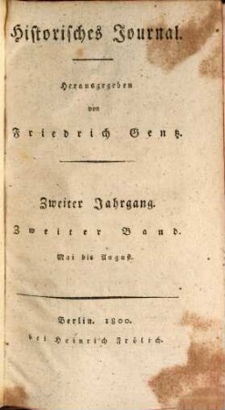 Historisches Journal. 1800,2