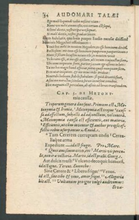 Cap. 3. De Metonymia caussae.