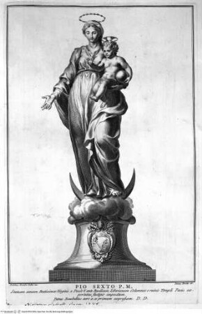Le statue de' dodici apostoli esistenti nella Basilica Lateranense scolpite da celebri autori, Santa Maria Maggiore, Säule, Madonna mit Kind