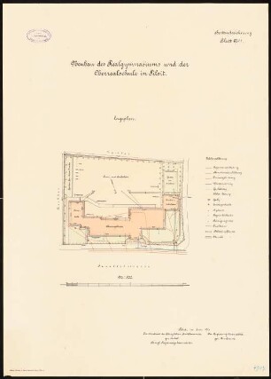 Realgymnasium und Oberrealschule, Tilsit: Lageplan 1:500