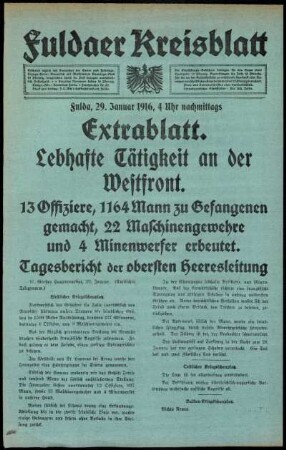 Ausgabe vom Samstag, den 29. Januar 1916.