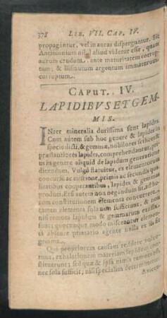 Caput. IV. Lapidibus Et Gemmis