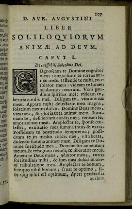 Liber Solilquiorum Animæ Ad Deum.