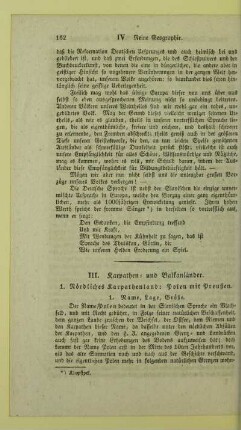 III. Karpathen- und Balkanländer