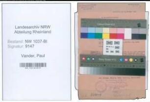 Entnazifizierung Paul Vander , geb. 14.01.1909 (Betriebsleiter)