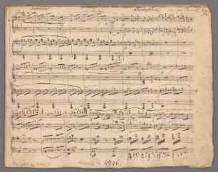 L'Ambassadrice, pf (4hands), AWV 28, Excerpts, Arr - BSB Mus.Schott.Ha 4749-3 : [heading p. 1:] L'ambassadrice // arr. par Rummel d. 20 // July