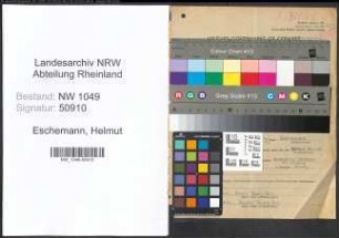 Entnazifizierung Helmut Eschemann , geb. 28.05.1913 (Technischer Angestellter)