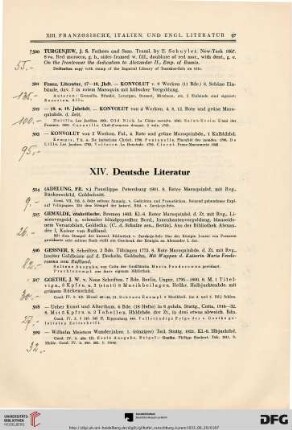Deutsche Literatur (Nr. 504-519)