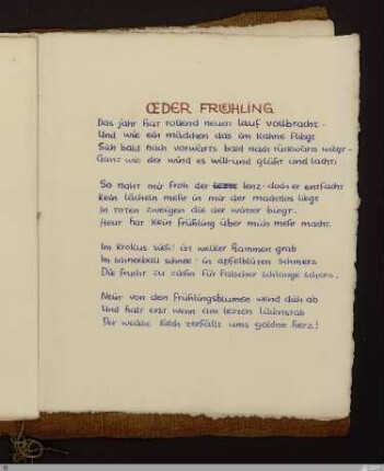 Oeder Frühling : [SW XV: h1]; [SW XV, S. 22/133]