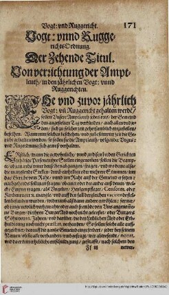 Vogt:unnd RuggerichtsOrdnung