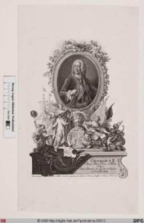 Bildnis Georg II. (August), König von Großbritannien u. Irland, Kurfürst von Hannover (reg. 1727-60)