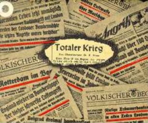 Reich bebilderte Abwurf-Flugschrift der Alliierten zu den Folgen des "totalen Krieges" für Deutschland