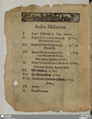 Index missarum.