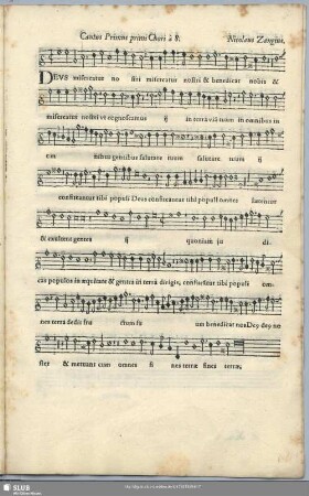 Cantus Primus primi Chori a 8