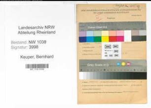 Entnazifizierung Bernhard Keuper , geb. 29.04.1899 (Landwirt)