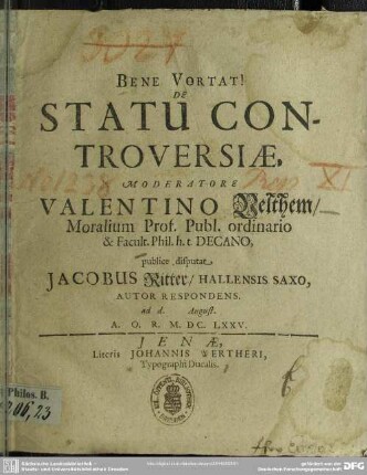 De statu controversiae