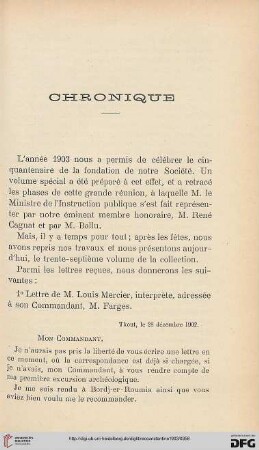 Chronique