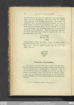 Punische Inschriften.