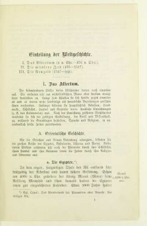 A. Orientalische Geschichte
