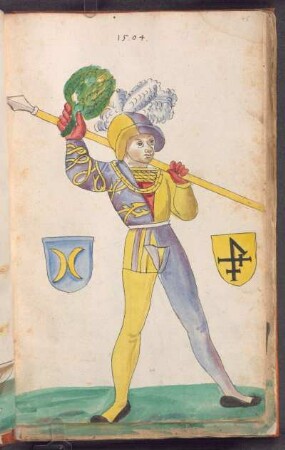 Schembartläufer mit Wappen, 1504