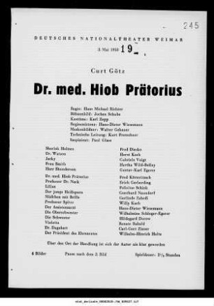 Dr. med. Hiob Präterius