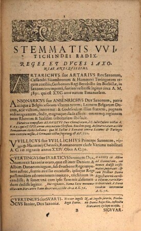Genealogia sive Enucleatio inclyti stemmatis Witichindei : ab ima radice cum suis pullulis stirpibus et ramis iuculente deducti ...