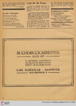 Lyrik für die Presse