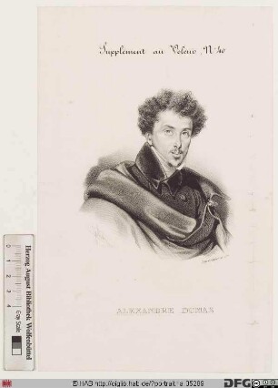 Bildnis Alexandre Dumas (eig. Davy de La Pailleterie), gen. "Dumas père"