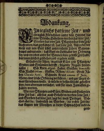 Abdankung.