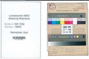 Entnazifizierung Kurt Hennecken , geb. 03.02.1914 (Pfoertner)