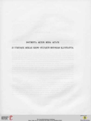 Documenta artium media aetate in utriusque Siciliae regno cultarum histoiram illustrantia
