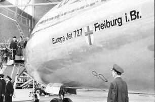 Echterdingen: Name: Freiburg i. Br. am Flugzeug