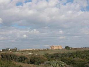 Der griechische Hera-Tempel von Selinunt, Blick von der Akropolis