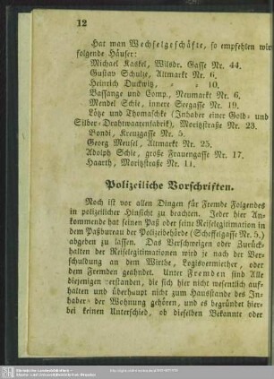 Polizeiliche Vorschriften