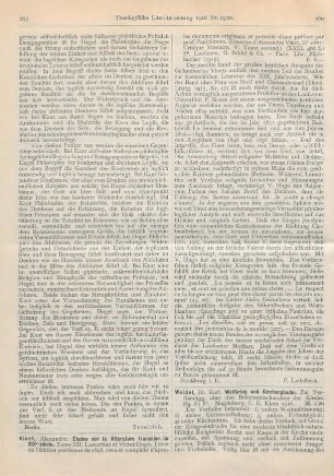 260-261 [Rezension] Weidel, Karl, Weltkrieg und Kirchenglaube