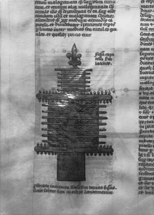 Postillum von Nicolaus von Lyra — Bronzekapitell für den salomonischen Tempel, Folio 236verso