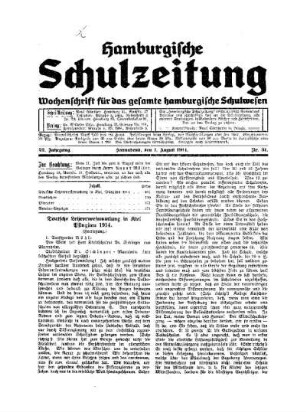 Deutsche Lehrerversammlung in Kiel Pfingsten 1914 : (Fortsetzung)