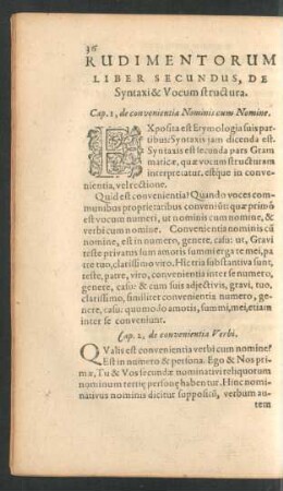 Cap. 2, de convenientia Verbi.