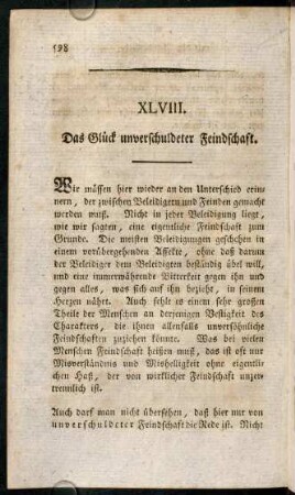 598-604, XLVIII. Das Glück unverschuldeter Feindschaft.