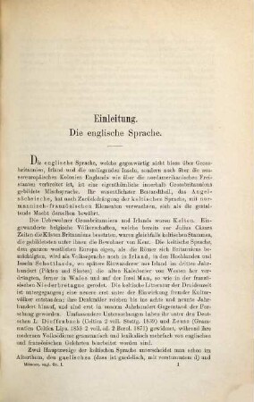 Englische Grammatik, 1. Die Lehre vom Worte