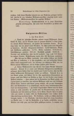 70-79, Emigranten-Mission