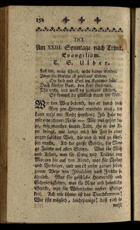 DCI. Am XXIII. Sonntage nach Trinit. Evangelium.