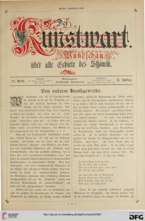 Von unserm Kunstgewerbe