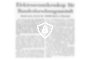 Elektronenmikroskop für Bundesforschungsanstalt