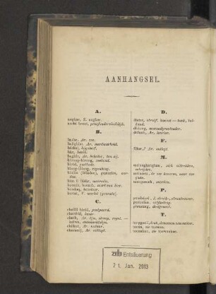 Aanhangsel.