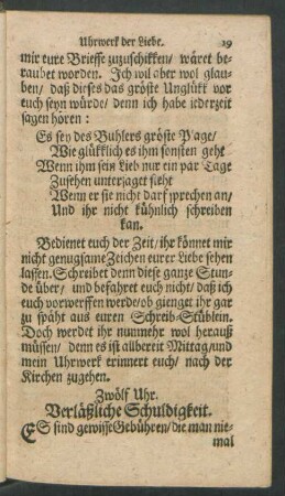 Zwölf Uhr. Verläßliche Schuldigkeit.