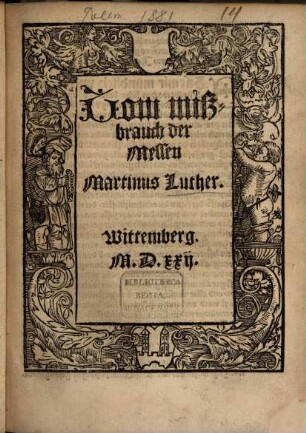 Vom mißbrauch der Messen